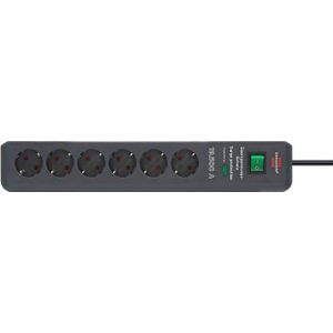 Secure-Tec, Stekkerdoos 6-voudig Zwart