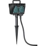 Brennenstuhl - Tuinstekkerdoos - 4-voudig - Grondpen - Weerbestendig - 1.4 meter