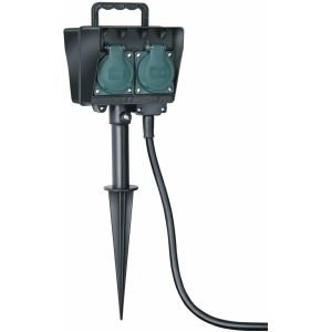 Brennenstuhl Gartensteckdose mit Erdspieß IP44 10m H07RN-F 3G1,5 4x 23