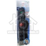 Brennenstuhl - Secure-Tec Stekkerdoos - Zwart - 6 Contacten - 3 Meter