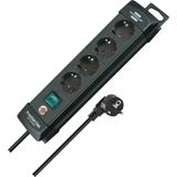 Brennenstuhl - Premium-Line Stekkerdoos - Zwart - 4 Contacten - 1,8 Meter