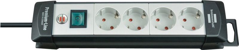 Brennenstuhl - Premium-Line - Stekkerdoos - Grijs/Zwart - 4 Contacten - 5 Meter