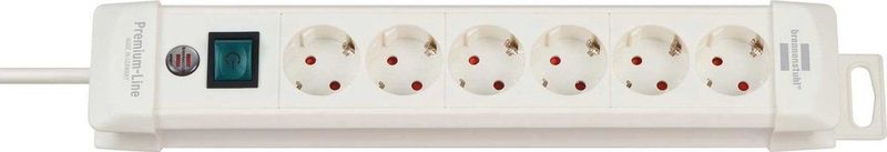 Brennenstuhl - Premium-Line Stekkerdoos - Wit - 6 Contacten - 3 Meter