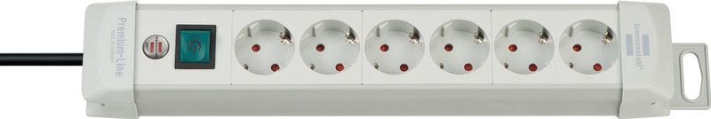 Brennenstuhl - Premium-Line - Stekkerdoos - Grijs - 6 Contacten - 3 Meter