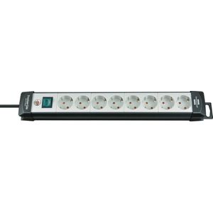 Premium-Line stekkerdoos 8-voudig zwart/lichtgrijs 5m H05VV-F 3G1,5