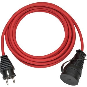 BREMAXX® outdoor verlengkabel (10m kabel in rood, voor kort buitengebruik IP44, toepasbaar tot -35 °C, olie- en UV-bestendig)