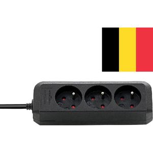 Brennenstuhl Eco-Line stekkerdoos met 3 contacten / zwart (België) - 3 meter