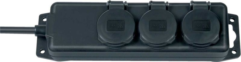 Brennenstuhl - Stekkerdoos - Zwart - IP44 - 3x230V - 2m