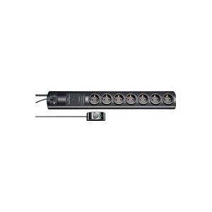 Brennenstuhl Primera-Tec Comfort Switch Plus Stekkerdoos 7-voudig met overspanningsbeveiliging (2m kabel, schakelaar en RJ-11 aansluiting) zwart