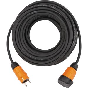 Brennenstuhl professionalLINE Verlengkabel VN 1100 IP44 (10 m kabel H07RN-F 3G1,5 in zwart, gebruik op bouwplaatsen en continu gebruik buitenshuis, BGI 608, Made in Germany)