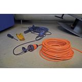 Brennenstuhl professionalLINE verlengsnoer VQ 2100 IP44 (25m kabel in oranje H07BQ-F 3G1,5, bouwplaatsgebruik en permanent buitengebruik, BGI 608, Made in Germany)