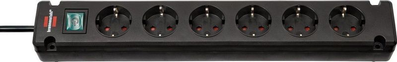 Brennenstuhl - Bremounta Stekkerdoos - Zwart - 6 Contacten - 3 Meter