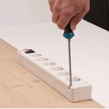 Brennenstuhl - Bremounta Stekkerdoos - Wit - 6 Contacten - 3 Meter