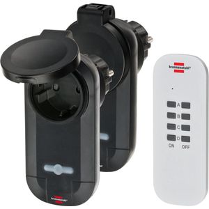 Brennenstuhl 1507030, 433,92 MHz, 25 m, Schwarz, IP44, 50 mm, 85 mm