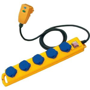 Brennenstuhl Super-Solid SL 554 DE FI IP54 Tafelcontactdozenblok 5-voudig 5m H07RN-F 3G1,5 - 1159900805