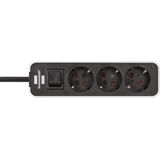 Brennenstuhl - Ecolor - Stekkerdoos - Zwart/Wit - 1,5 Meter - Met Schakelaar