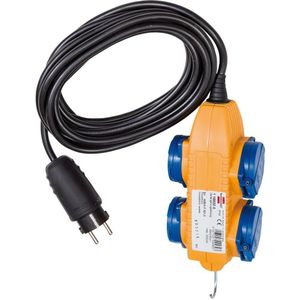 Brennenstuhl - Stekkerdoos 4-voudig - 5 Meter - Bouwplaats - IP54