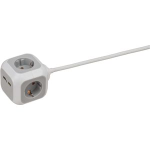 Brennenstuhl ALEA-Power Stekkerdoos met USB /Stekkerblok (Stekkerdozen 4-voudi