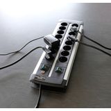 Brennenstuhl - Premium-Alu-Line Technics Stekkerdoos - Zwart - 16 Contacten - 3 Meter