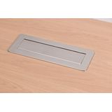 Brennenstuhl - Indesk-Power - Bureau-Inbouw Stekkerdoos - Aluminium - 3 Contacten - 2x USB - 2 Meter