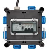 Brennenstuhl - Compacte Rubber Stroomverdeler - Zwart - 2m Kabel - 7 Stopcontacten