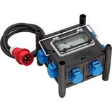 Brennenstuhl - Compacte Rubber Stroomverdeler - Zwart - 2m Kabel - 7 Stopcontacten