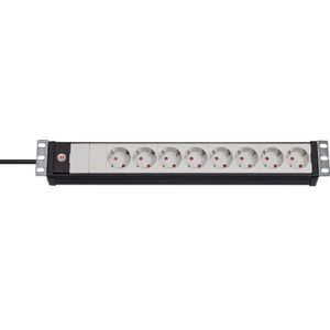 Brennenstuhl Premium-Line 19" Steckdosenleiste für Schaltschränke 8-fach schwarz/lichtgrau 3 m H05VV-F 3G1,5 19"-Format - 1156057028