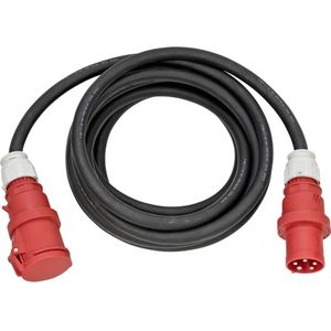 Brennenstuhl CEE Verlengkabel IP44 (10m kabel, H07RN-F 5G16,0, 400V/63A 5-polig met CEE stekker en koppeling, voor buiten IP44, Made in Germany) zwart