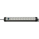 Brennenstuhl - Premium-Line - Stekkerdoos - Zwart/Lichtgrijs - 10-voudig - 3m H05VV-F 3G1,5
