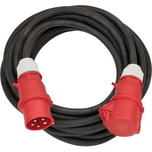 Brennenstuhl CEE verlengkabel IP44 (25 m kabel, H07RN-F 5G6,0, 400V/32A 5-polig met CEE-stekker en koppeling, voor buitengebruik IP44, Made in Germany) zwart