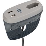Brennenstuhl - Estilo Bank USB Laadstation - Grijs - 2 Poorten - 3 Meter