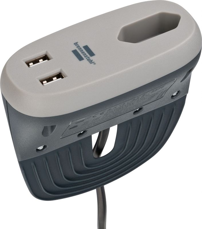 Brennenstuhl - Estilo Bank USB Laadstation - Grijs - 2 Poorten - 3 Meter