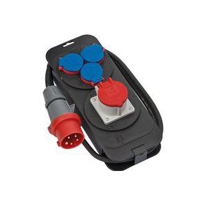 Brennenstuhl 1151600020 power uitbreiding 2 m 4 AC-uitgang(en) Binnen/buiten Zwart, Blauw, Rood