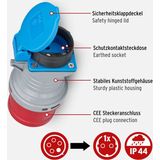 Brennenstuhl - Krachtstroomadapter - CEE-stekker 400V/16A - CEE 7/3 - Grijs - IP44