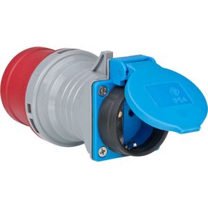 CEE-adapter CEE 400V/16A naar 230V/16A stopcontact met aardcontact
