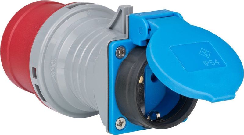 Brennenstuhl - Krachtstroomadapter - CEE-stekker 400V/16A - CEE 7/3 - Grijs - IP44