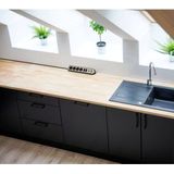 Brennenstuhl - Estilo Hoekstekkerdoos - RVS/Zwart - Met USB Oplaadpunten