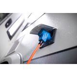 Camping - Stroom Kabel - CEE 3-pins (m) - CEE 3-pins (v) + Schuko CEE 7/3 (v) - 25 Meter - Oranje