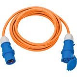 Camping - Stroom Kabel CEE 3-pins - 5 Meter - Rubber-Neopreen - Oranje