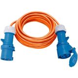 Camping - Stroom Kabel - CEE 3-pins (m) naar CEE 3-pins (v) - 10 Meter - Oranje