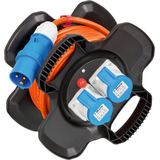 Brennenstuhl - X-Gum CEE 3-pins Kabelhaspel - Zwart/Oranje - 10 meter