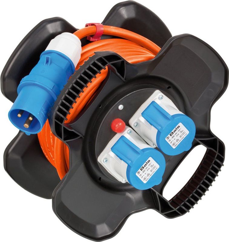 Brennenstuhl - X-Gum CEE 3-pins Kabelhaspel - Zwart/Oranje - 10 meter
