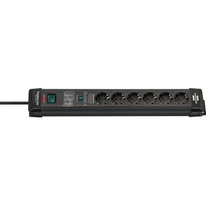 Premium Line overspannings beveiliging 26000A 6 voudig zwartm H05VV F 3G