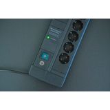 Berspannungsschutz-Steckdosenleiste Premium-Line 60.000A 8-fach Duo schwarz 3m H05VV-F 3G1,5 - Brennenstuhl