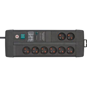 Brennenstuhl - Premium-Line - Stekkerdoos - Zwart - 8-Weg - 3M Kabel