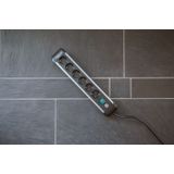 Brennenstuhl - Premium-Alu-Line - Stekkerdoos - 6-Voudig - 3M - Aluminium