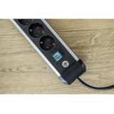 Brennenstuhl Premium-Alu-Line Stekkerdoos met Schakelaar 10-voudig 3m H05VV-F 3G1,5