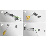 Brennenstuhl - Premium-Alu-Line - Stekkerdoos - 12-Voudig - 3 M - H05Vv-F 3G1,5