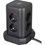 Stekkerdoos - 4 USB - 8 Stopcontacten - 2m Kabellengte - H05VV-F 3G1.5mm²