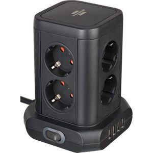 Stekkerdoos - 4 USB - 8 Stopcontacten - 2m Kabellengte - H05VV-F 3G1.5mm²